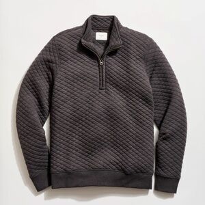 Billy Reid Diamond Quilt Half Zip Sweater Mens L